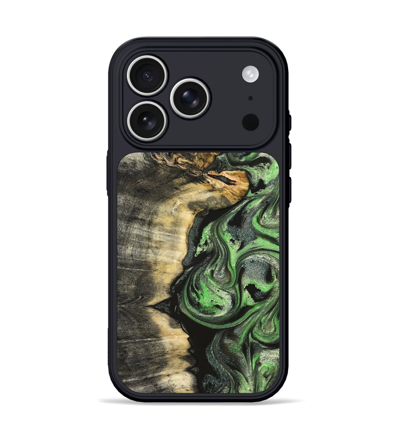 iPhone 17 Pro Wood Phone Case - Amir (Green, 824232)