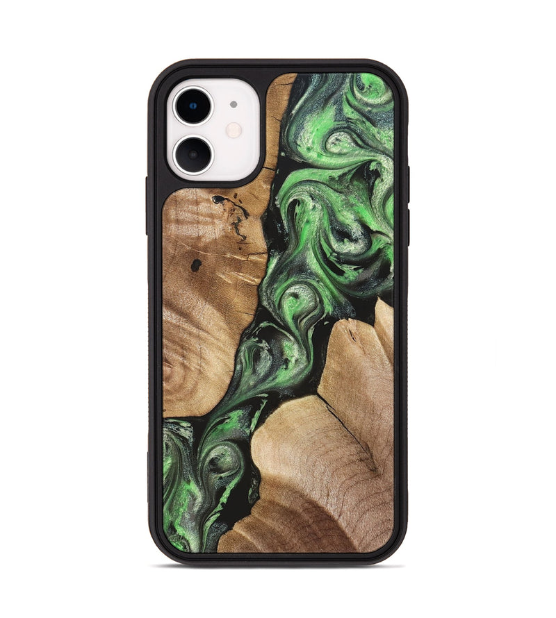 iPhone 11 Wood Phone Case - Charles (Green, 824233)