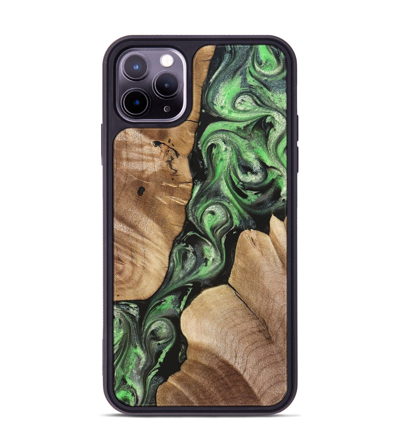 iPhone 11 Pro Max Wood Phone Case - Charles (Green, 824233)