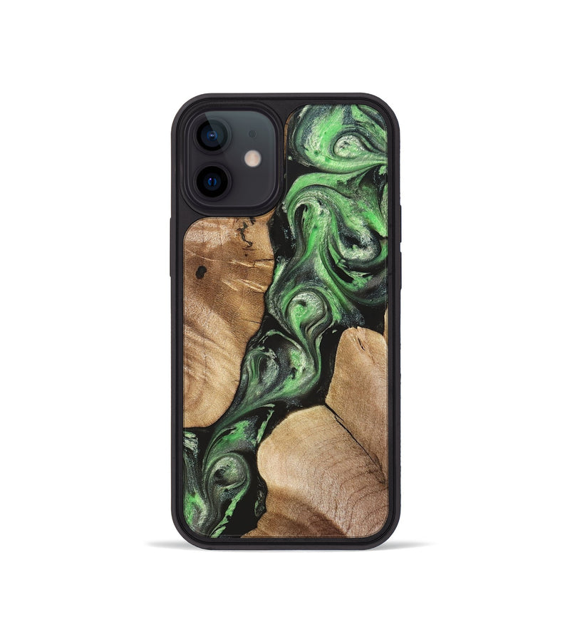 iPhone 12 mini Wood Phone Case - Charles (Green, 824233)