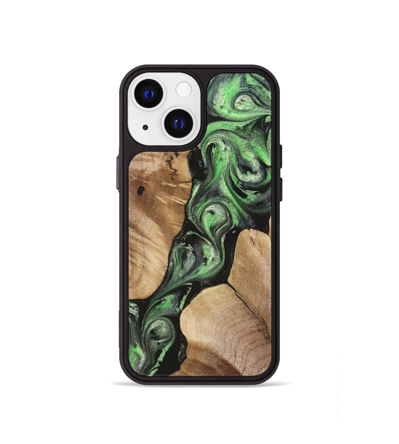 iPhone 13 mini Wood Phone Case - Charles (Green, 824233)