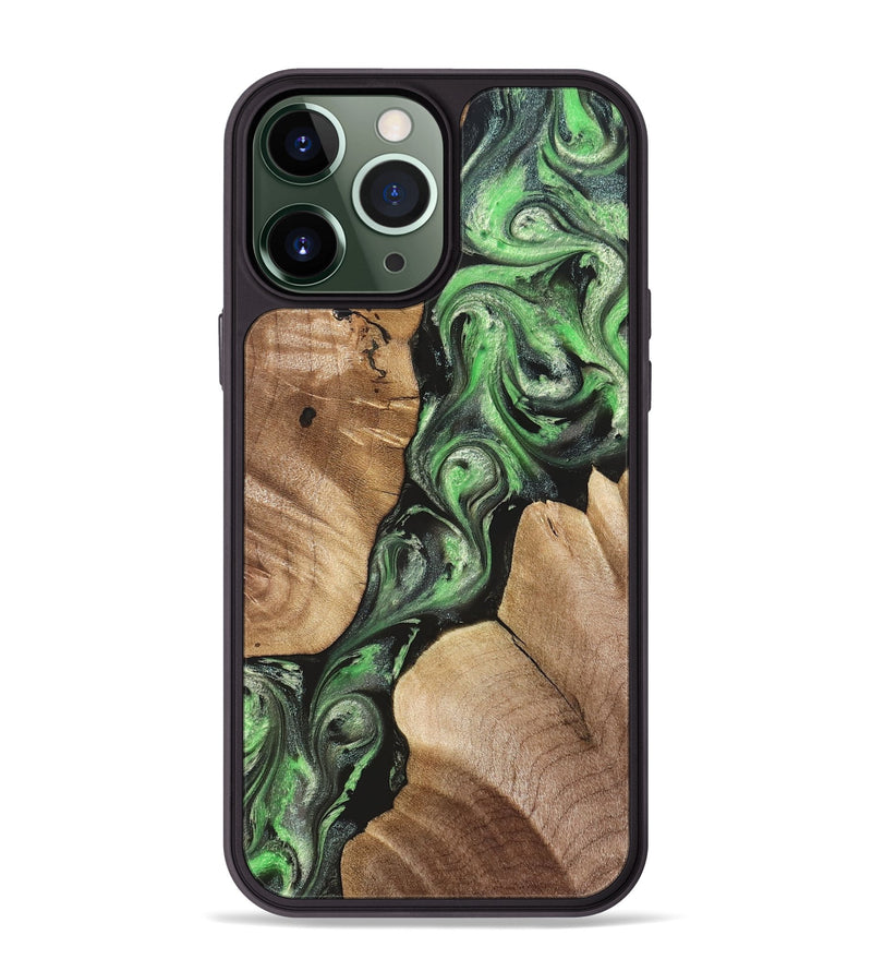 iPhone 13 Pro Max Wood Phone Case - Charles (Green, 824233)