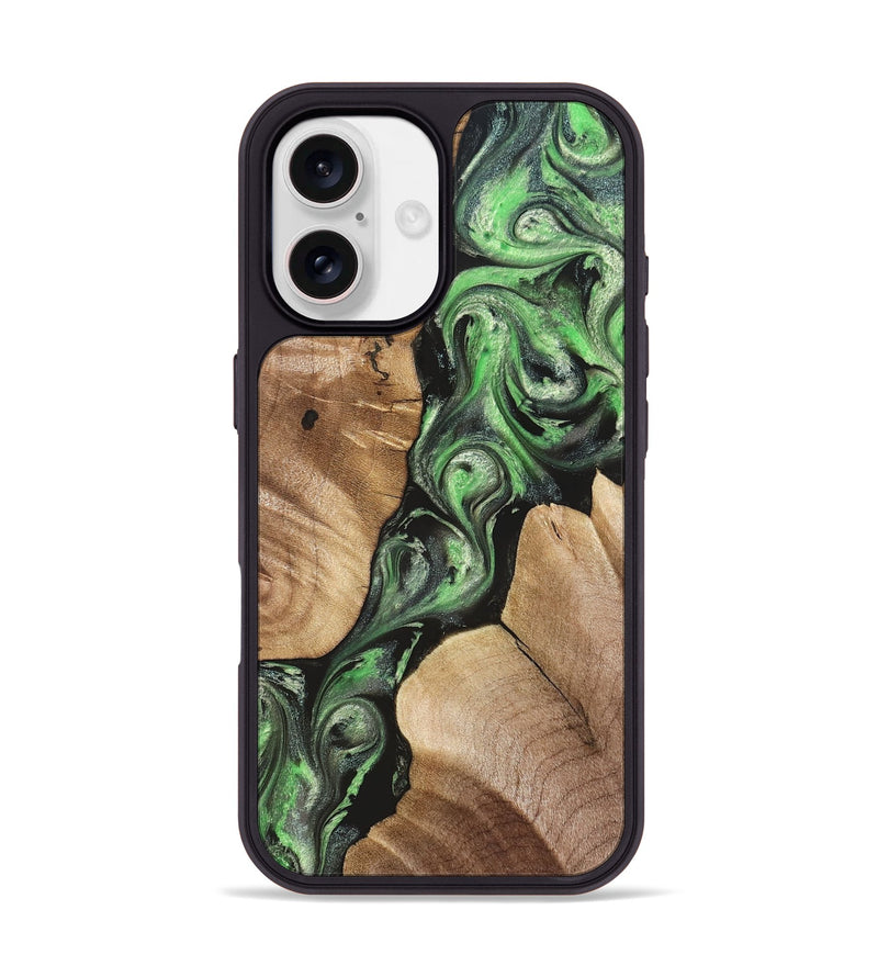 iPhone 17 Wood Phone Case - Charles (Green, 824233)