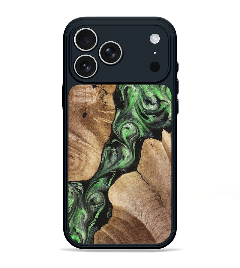 iPhone 17 Pro Max Wood Phone Case - Charles (Green, 824233)