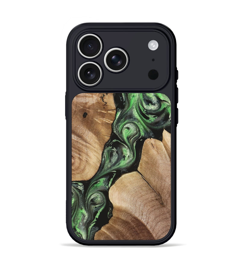 iPhone 17 Pro Wood Phone Case - Charles (Green, 824233)
