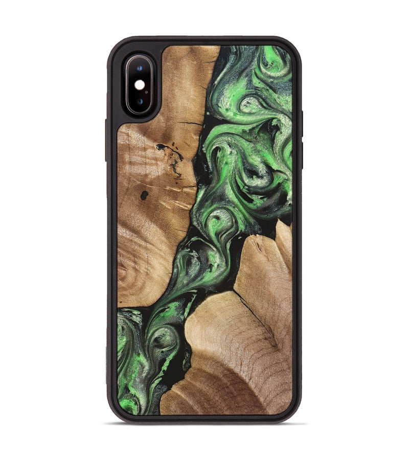 iPhone Xs Max Wood Phone Case - Charles (Green, 824233)