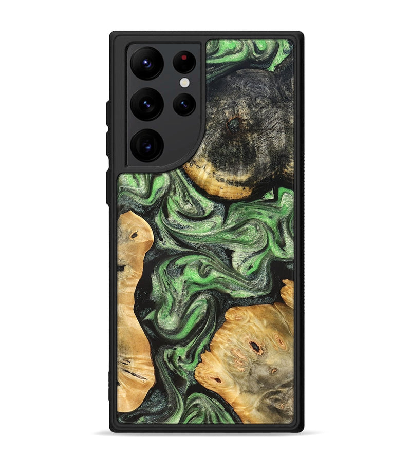 Galaxy S22 Ultra Wood Phone Case - Green (Green, 824234)