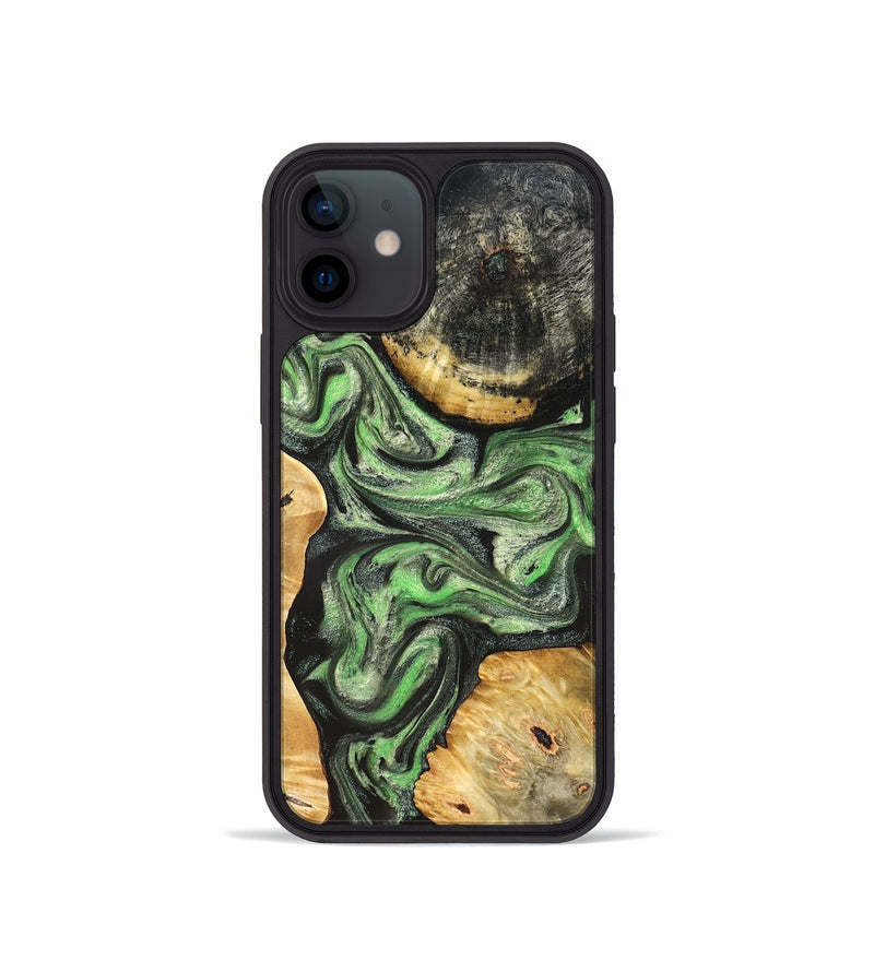 iPhone 12 mini Wood Phone Case - Green (Green, 824234)
