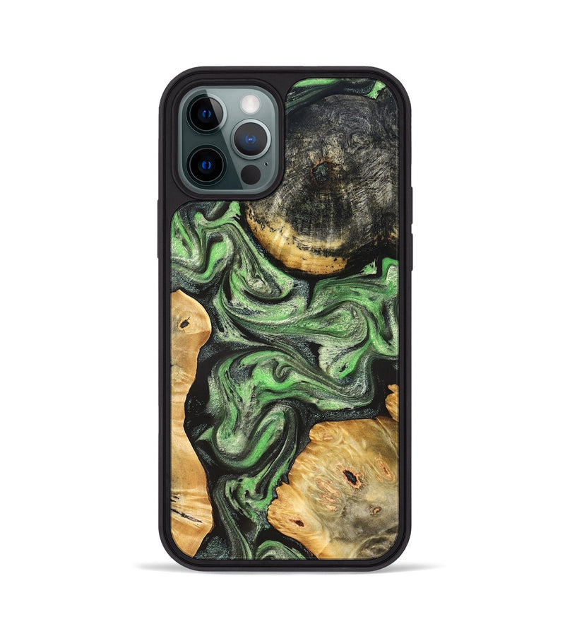 iPhone 12 Pro Wood Phone Case - Green (Green, 824234)