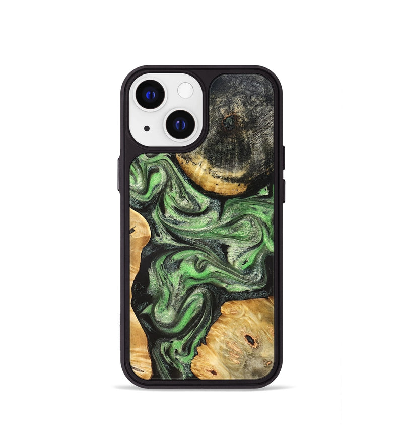 iPhone 13 mini Wood Phone Case - Green (Green, 824234)