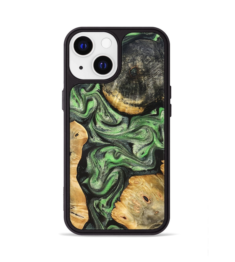 iPhone 13 Wood Phone Case - Green (Green, 824234)