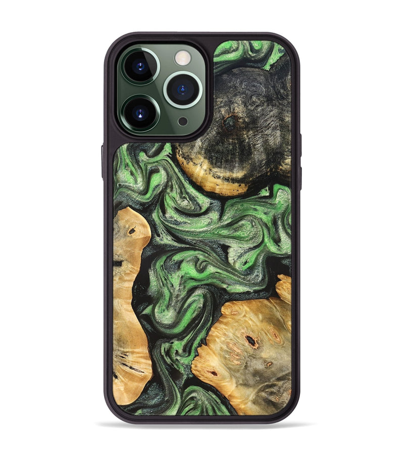 iPhone 13 Pro Max Wood Phone Case - Green (Green, 824234)