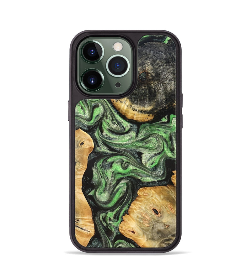 iPhone 13 Pro Wood Phone Case - Green (Green, 824234)