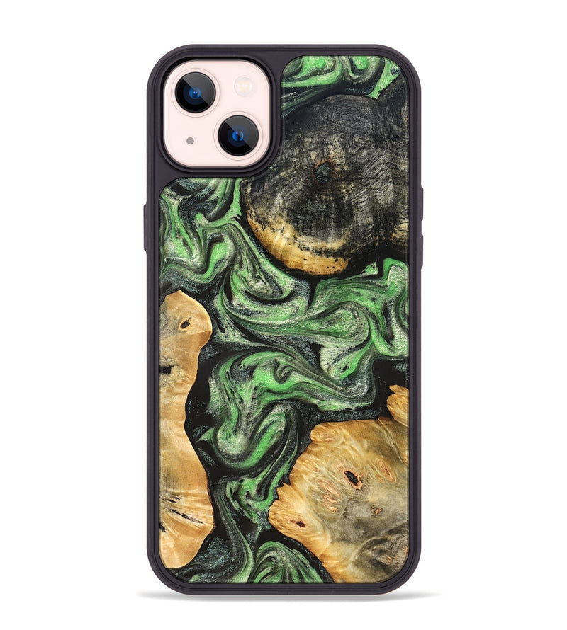 iPhone 14 Plus Wood Phone Case - Green (Green, 824234)