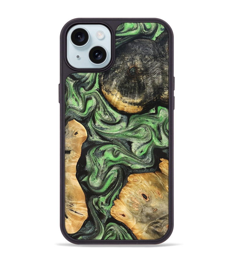 iPhone 15 Plus Wood Phone Case - Green (Green, 824234)