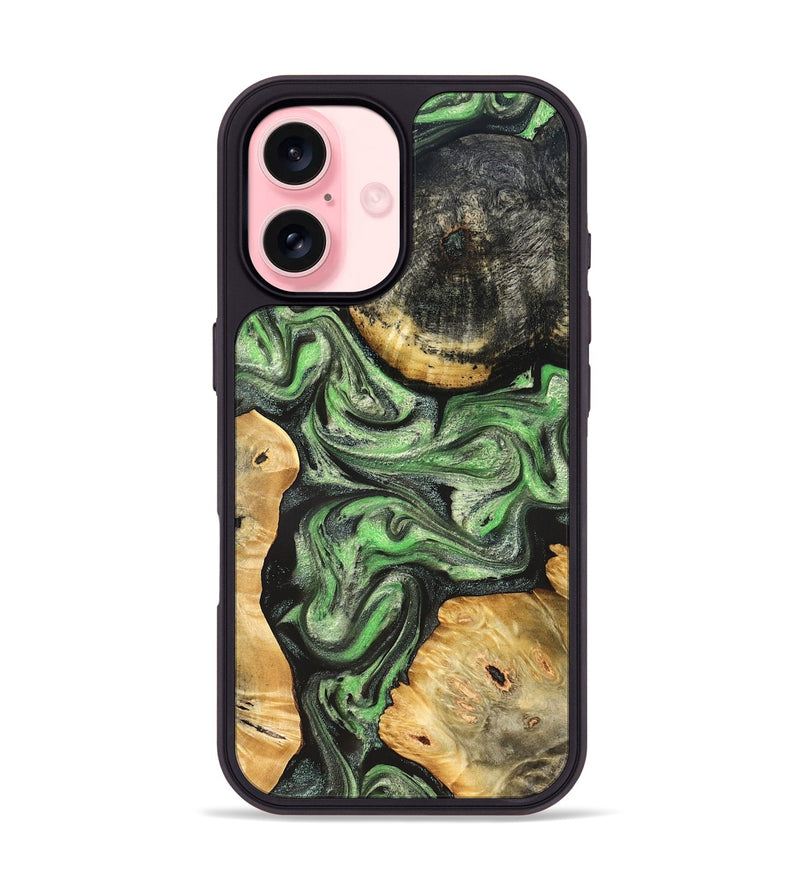 iPhone 16 Wood Phone Case - Green (Green, 824234)