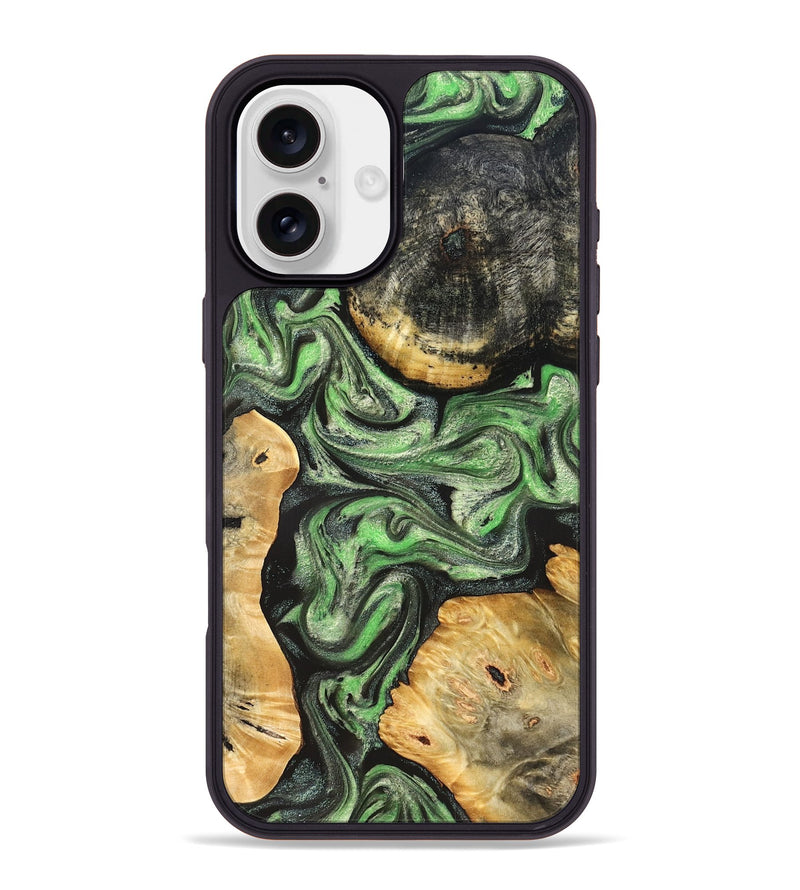 iPhone 16 Plus Wood Phone Case - Green (Green, 824234)