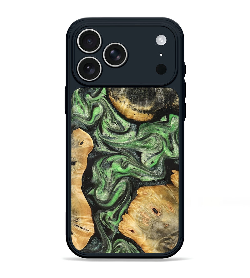 iPhone 17 Pro Max Wood Phone Case - Green (Green, 824234)