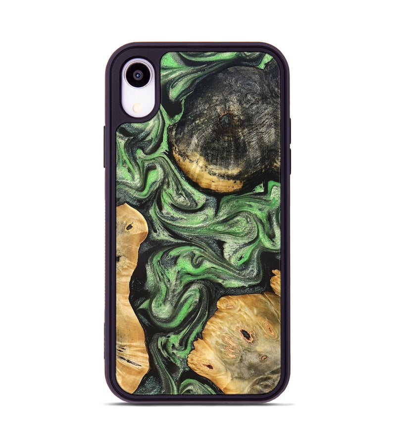iPhone Xr Wood Phone Case - Green (Green, 824234)
