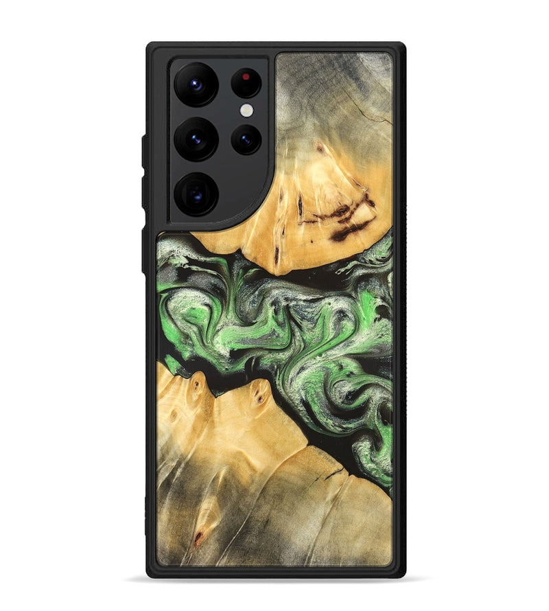 Galaxy S22 Ultra Wood Phone Case - Justina (Green, 824235)