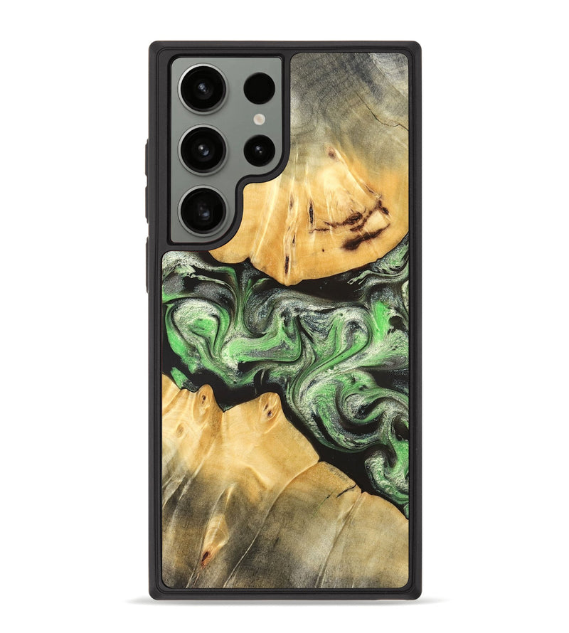 Galaxy S23 Ultra Wood Phone Case - Justina (Green, 824235)