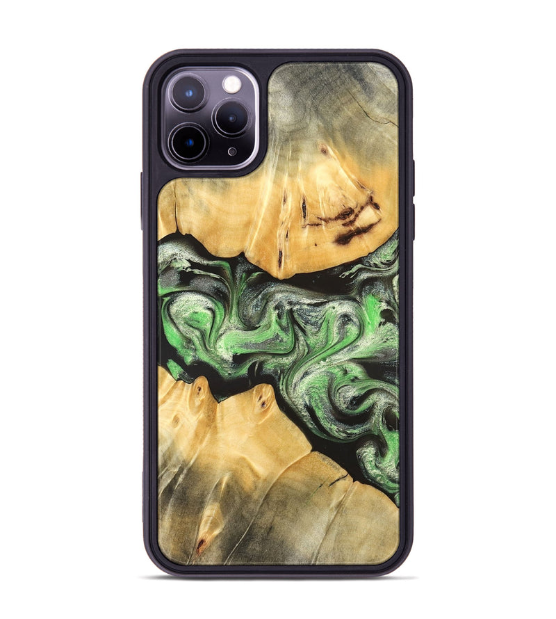iPhone 11 Pro Max Wood Phone Case - Justina (Green, 824235)