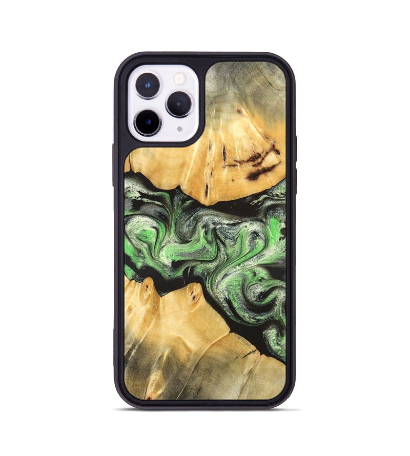iPhone 11 Pro Wood Phone Case - Justina (Green, 824235)