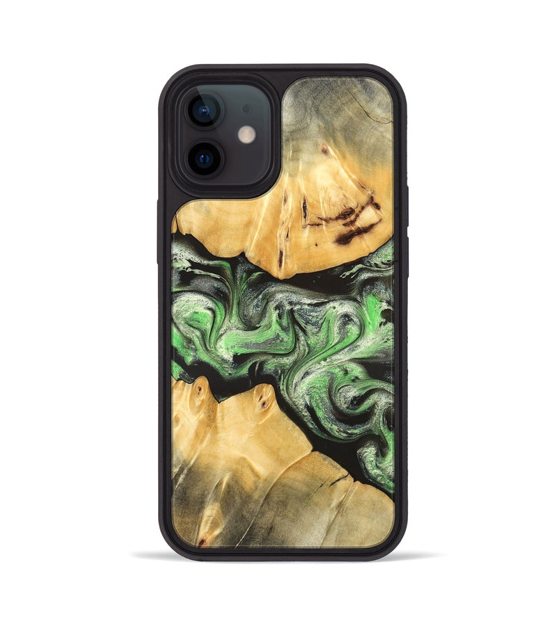 iPhone 12 Wood Phone Case - Justina (Green, 824235)