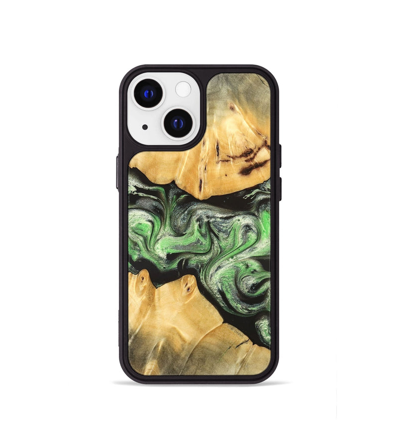 iPhone 13 mini Wood Phone Case - Justina (Green, 824235)