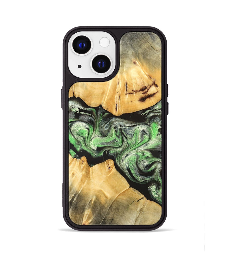 iPhone 13 Wood Phone Case - Justina (Green, 824235)