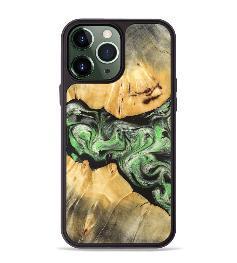 iPhone 13 Pro Max Wood Phone Case - Justina (Green, 824235)