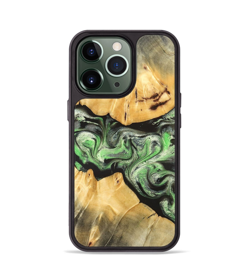 iPhone 13 Pro Wood Phone Case - Justina (Green, 824235)