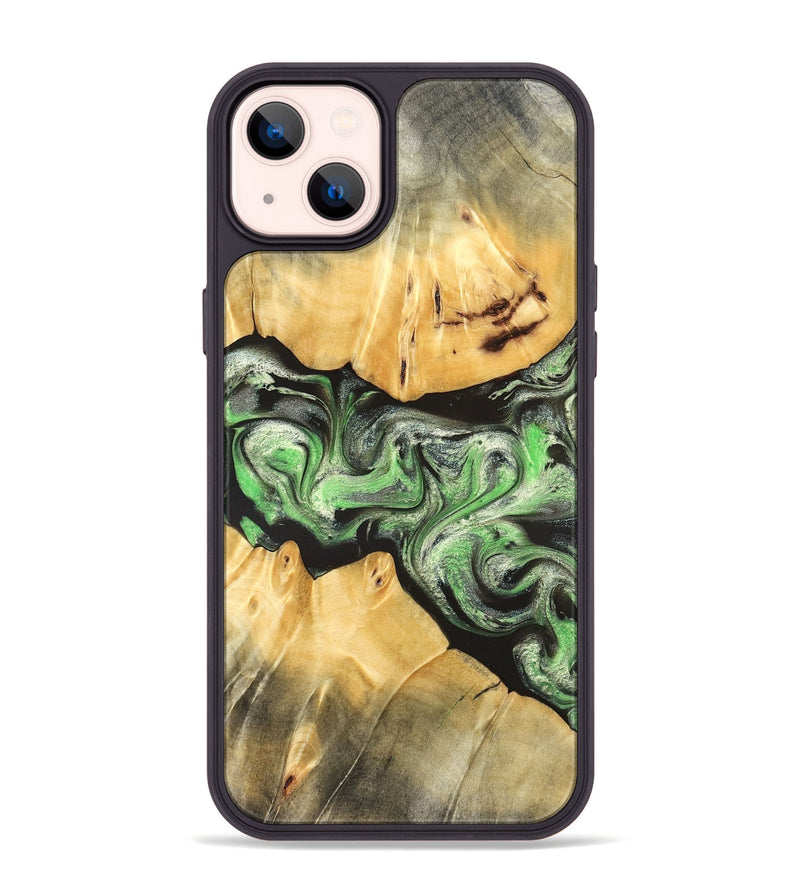 iPhone 14 Plus Wood Phone Case - Justina (Green, 824235)