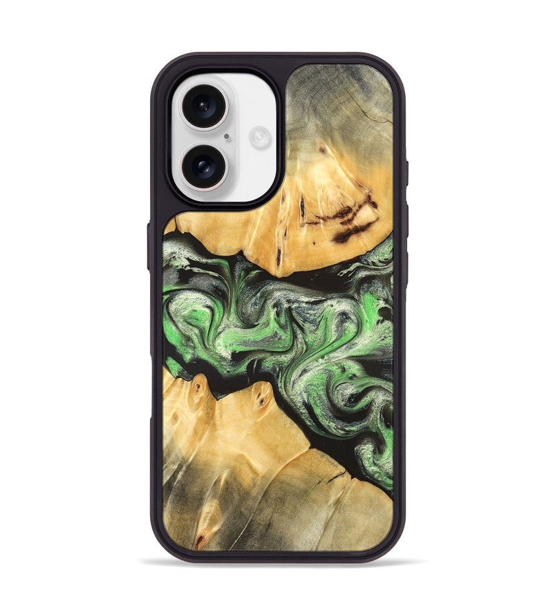 iPhone 17 Wood Phone Case - Justina (Green, 824235)