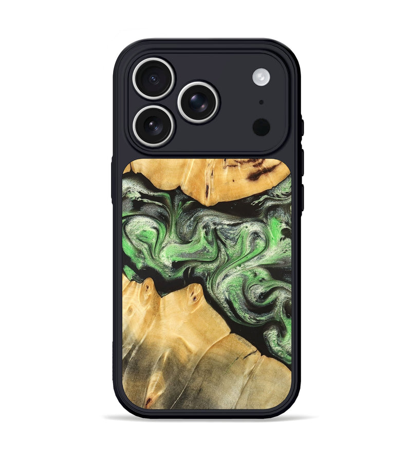iPhone 17 Pro Wood Phone Case - Justina (Green, 824235)