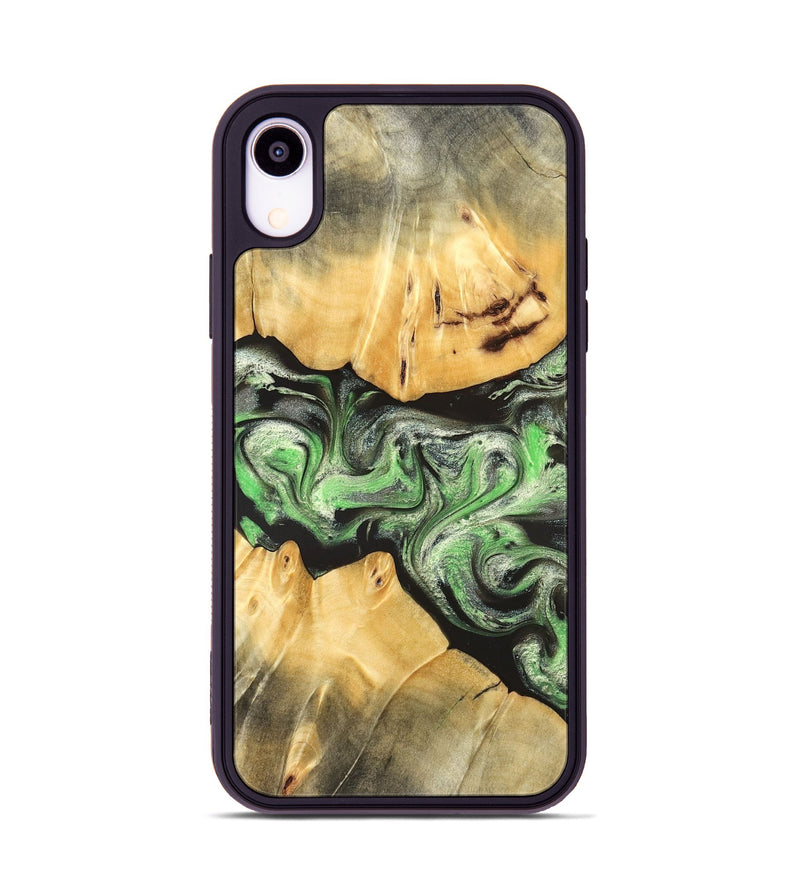 iPhone Xr Wood Phone Case - Justina (Green, 824235)