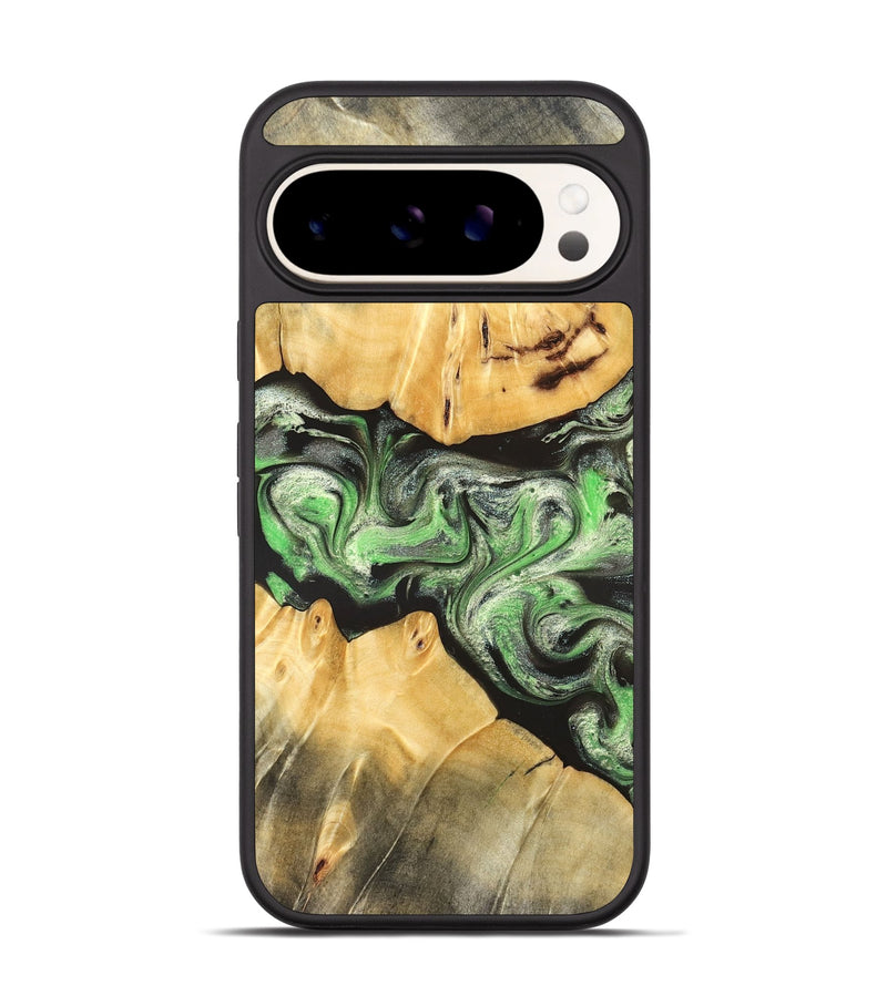 Pixel 9 Pro Wood Phone Case - Justina (Green, 824235)