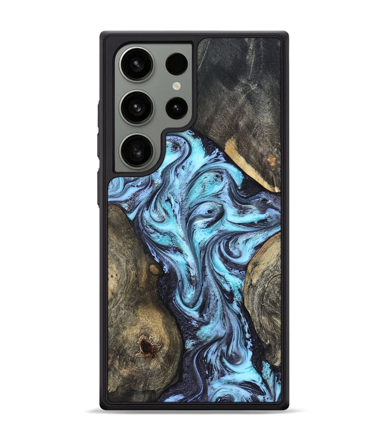 Galaxy S24 Ultra Wood Phone Case - Mervin (Blue, 824236)