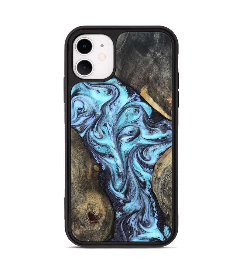 iPhone 11 Wood Phone Case - Mervin (Blue, 824236)