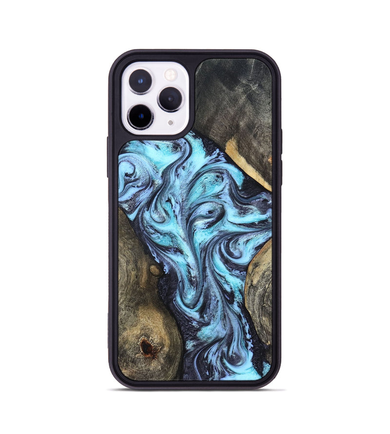 iPhone 11 Pro Wood Phone Case - Mervin (Blue, 824236)