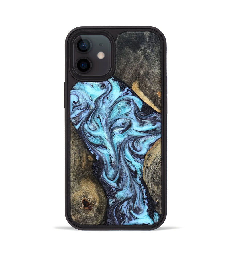 iPhone 12 Wood Phone Case - Mervin (Blue, 824236)