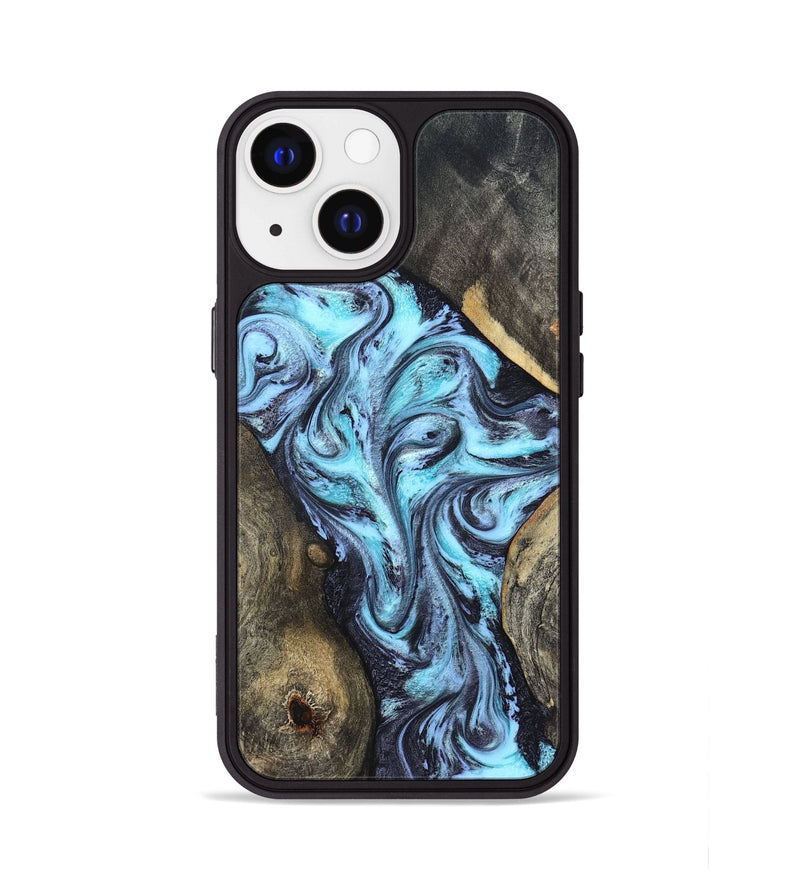 iPhone 13 Wood Phone Case - Mervin (Blue, 824236)