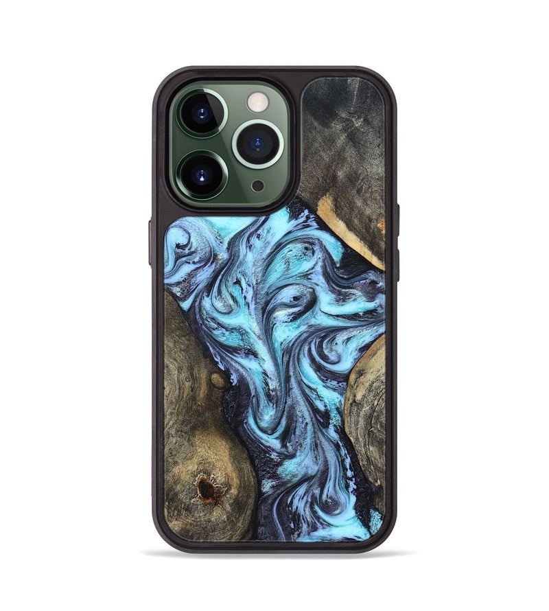 iPhone 13 Pro Wood Phone Case - Mervin (Blue, 824236)