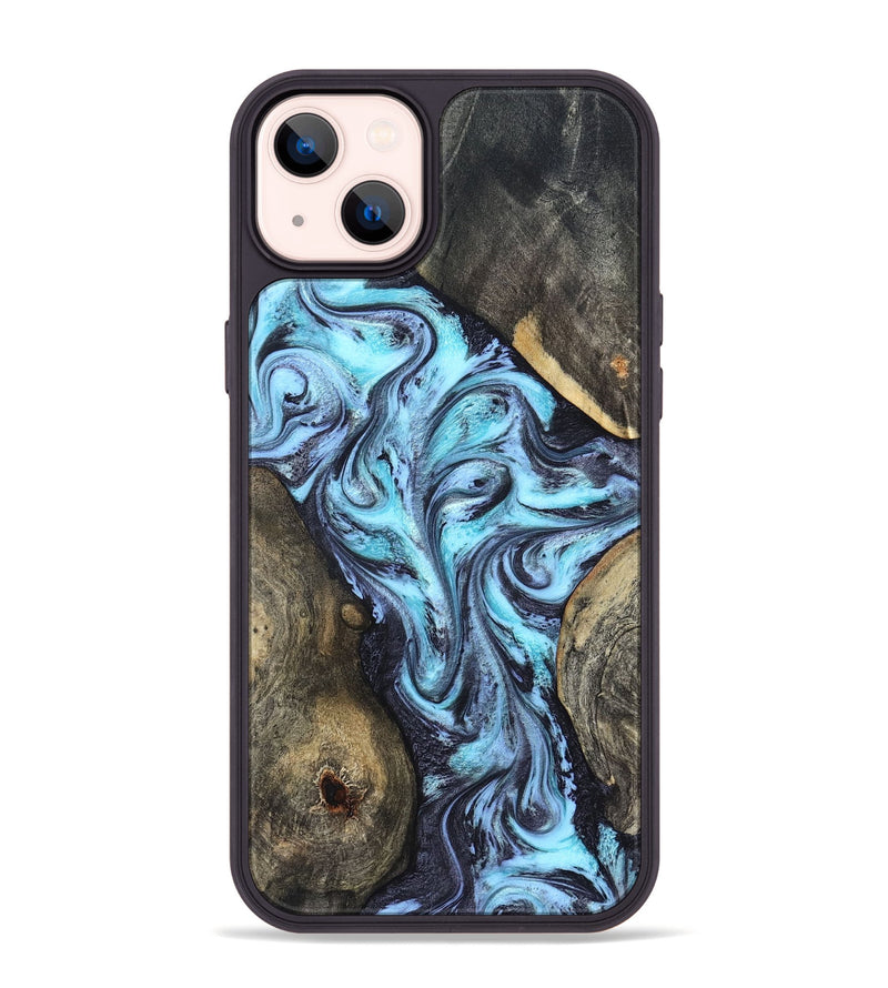 iPhone 14 Plus Wood Phone Case - Mervin (Blue, 824236)