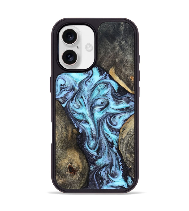 iPhone 17 Wood Phone Case - Mervin (Blue, 824236)