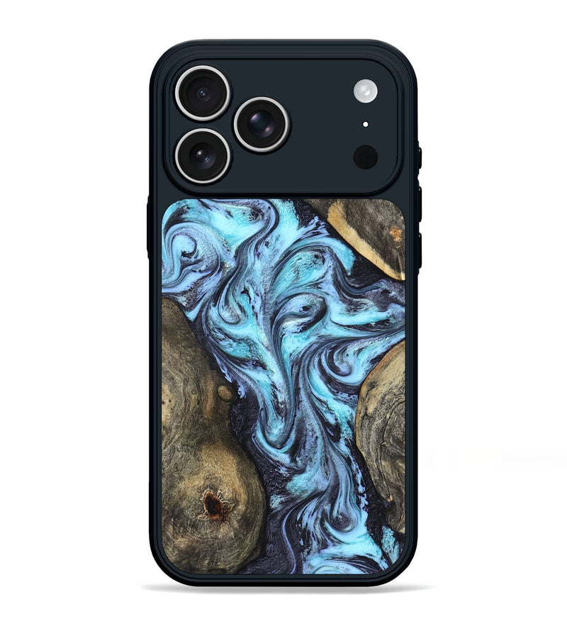 iPhone 17 Pro Max Wood Phone Case - Mervin (Blue, 824236)