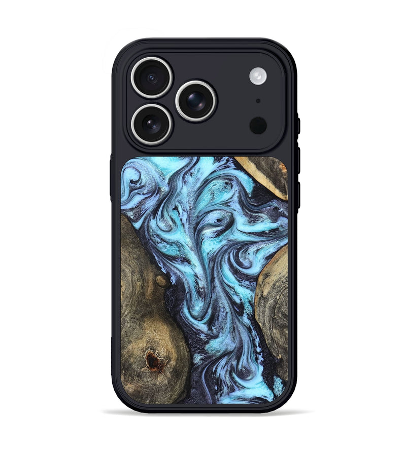 iPhone 17 Pro Wood Phone Case - Mervin (Blue, 824236)