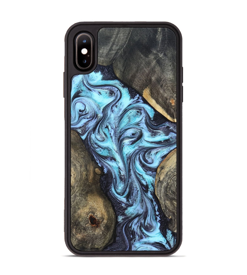 iPhone Xs Max Wood Phone Case - Mervin (Blue, 824236)