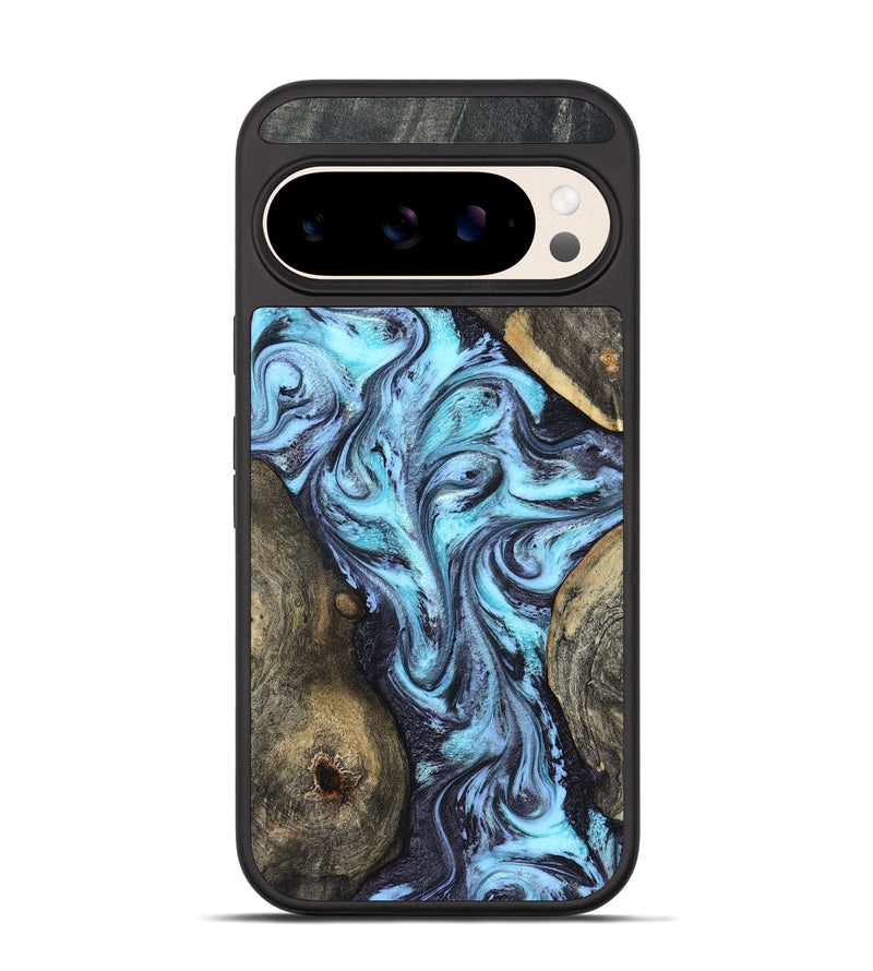 Pixel 10 Wood Phone Case - Mervin (Blue, 824236)