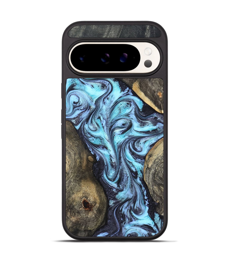Pixel 9 Wood Phone Case - Mervin (Blue, 824236)